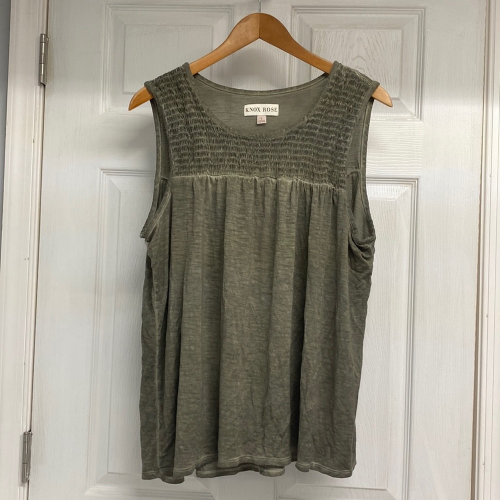 Knox Rose Green Sleeveless Top